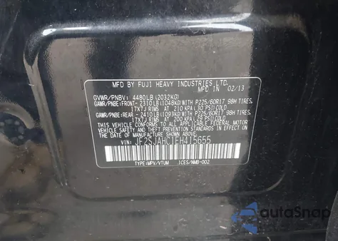 2014 Subaru Forester 2.5I Limited z USA, uszkodzony, nr VIN JF2SJAHC1EH415655